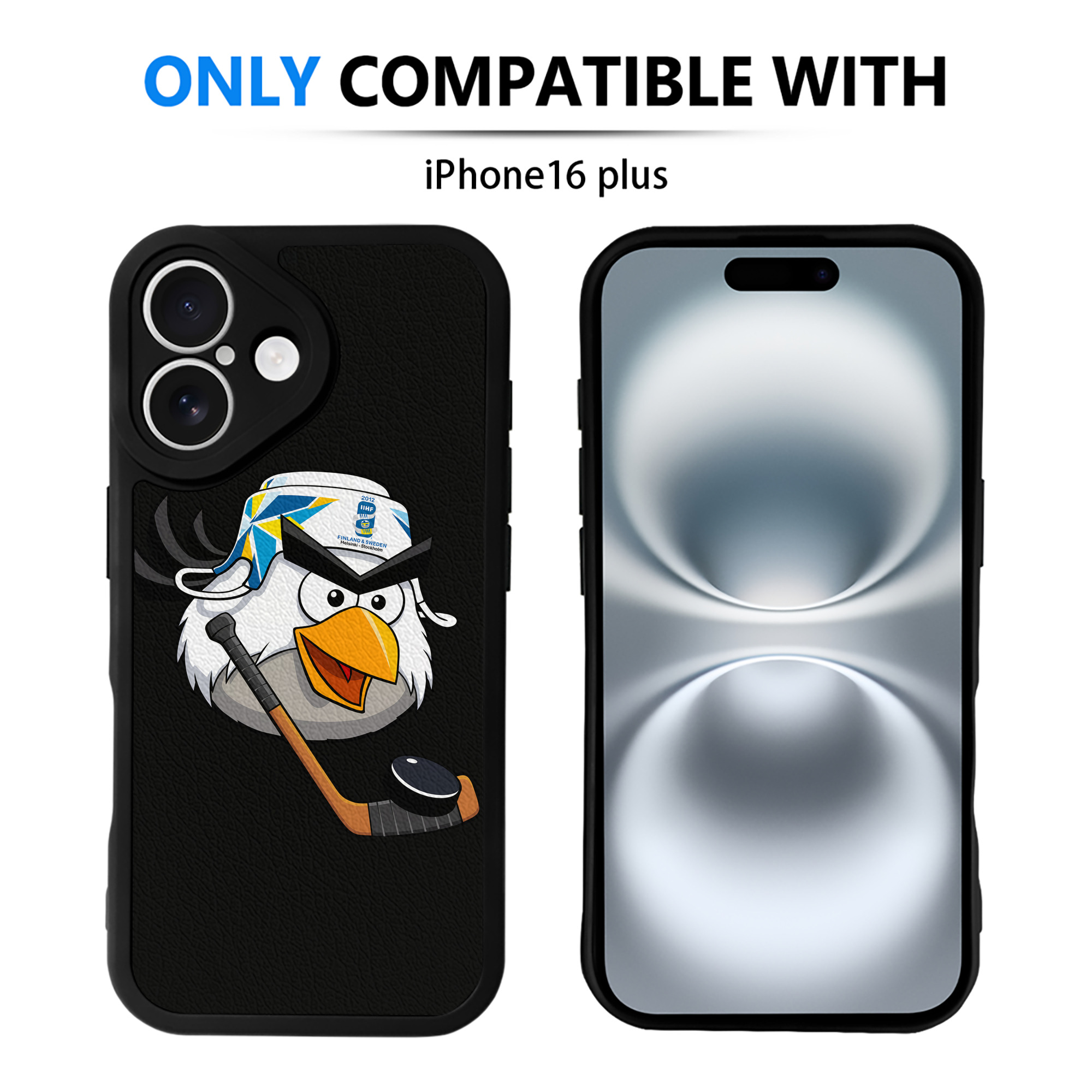 （画像用） Angry Birds アングリーバード 【iPhone 16シリーズ対応】シリコンスマホケース（レザー調） 材質：シリコン